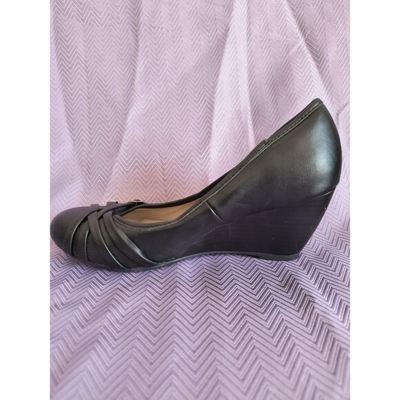 Jessica Simpson Wedge Heels Women's 8.5M Black Quincie - Picture 4 of 11